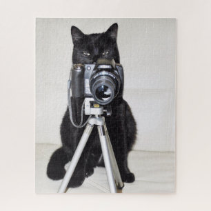Kat met de camera legpuzzel