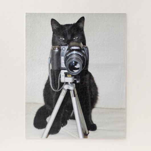 Kat met de camera legpuzzel (Verticaal)