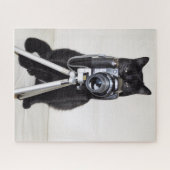Kat met de camera legpuzzel (Horizontaal)