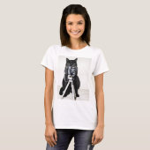 Kat met de camera t-shirt (Voorkant volledig)