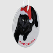 Kat met de Rode Kerstman Ornament (voorkant)