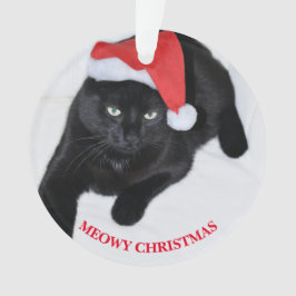 Kat met de Rode Kerstman Ornament