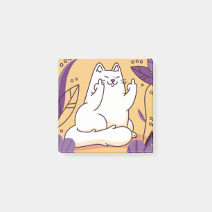 Kat met de vinger post-it® notes