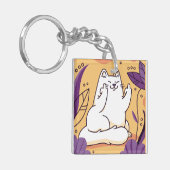 Kat met de vinger sleutelhanger (Voorkant Links)