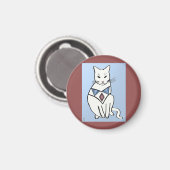 Kat met diamantkraag magneet (Voorkant / Achterkant)