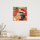 Kat met een bril van de Vakanesklas Poster (Keuken)