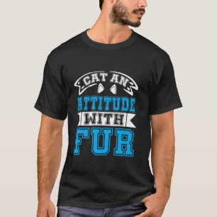 Kat met een houding met bont Kat Moeder T-shirt
