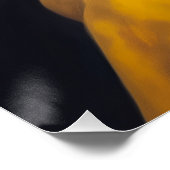 Kat met een parel oorbel | Grappige Vermeer-parodi Perfect Poster (Hoek)