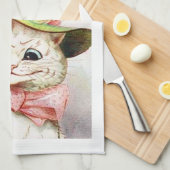 Kat met een pet, Louis Wain Theedoek (Quarter Fold)