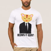 KAT MET EEN SUIT EN STROPDAS, GINGER CAT T-SHIRTS (Voorkant)