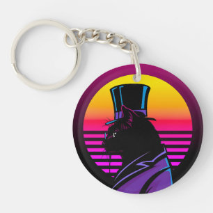 Kat met een Tuxedo en een Pet Sleutelhanger