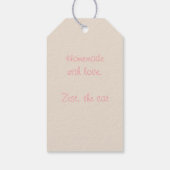 Kat met Fancy koekjes en vorst Cadeaulabel (Achterkant)