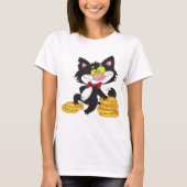 Kat met geld Womens T-Shirt (Voorkant)