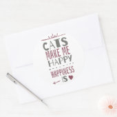 Kat met gelukkig ronde sticker (Envelop)