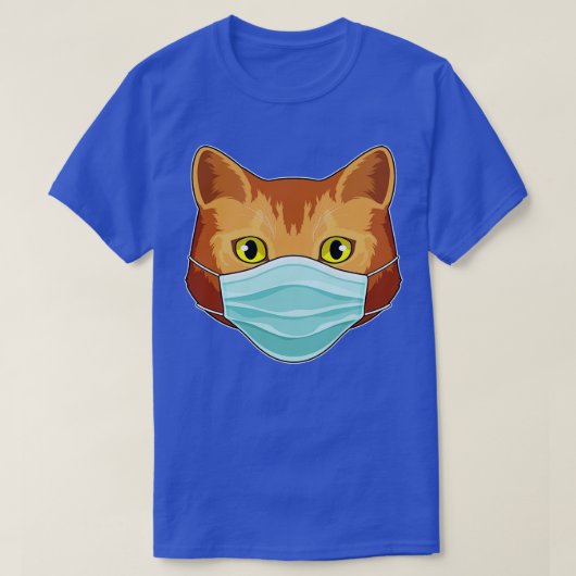 Kat met gezichtsmasker t-shirt (Design voorkant)