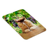 Kat met glas wijn magneet (Rechterzijde)