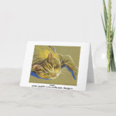 Kat met goudkleurige ogen - Pasteltekening Kaart (Achterkant)