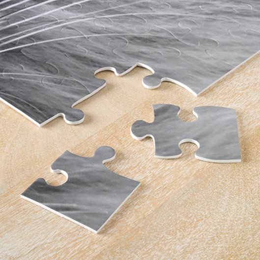 Kat met grijze tablet met blauwe ogen legpuzzel (Zijkant)