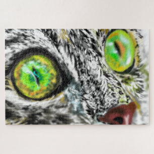 Kat met groene ogen Puzzle Gift Legpuzzel