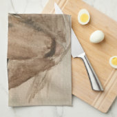 Kat met groene ogen Tea Towel Theedoek (Quarter Fold)