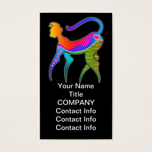 KAT met HART VISITEKAARTJE - CADEAU LABEL (Voorkant)