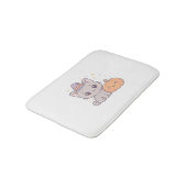 Kat met heks Pet en lachende pompoen Schattige Spo Badmat (Gekanteld)