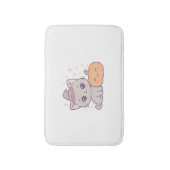 Kat met heks Pet en lachende pompoen Schattige Spo Badmat (Voorkant Verticaal)