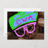 Kat met hoogte briefkaart (Voorkant / Achterkant)