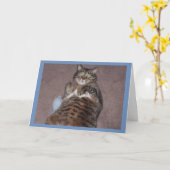 Kat met Kaart van de baarddag (Gele Bloem)