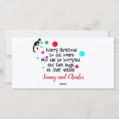 Kat met kerstbomen feestdagenkaart (Achterkant)