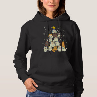 Kat met kerstboomklep hoodie