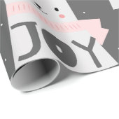 Kat met kerstkaarspatten cadeaupapier (Rol Hoek)