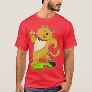 Kat met keuker aan het lopen t-shirt