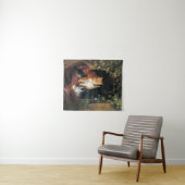 Kat met kittens (dierlijke kunst) wandkleed (In Situ (horizontaal))