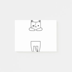 Kat met kleuterlaag 2 post-it® notes