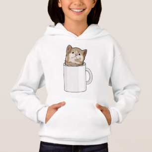 Kat met koffie-mok