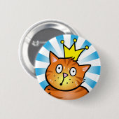 Kat met kroon - Button (Voorkant /achterkant)