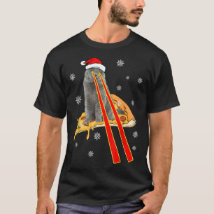 Kat Met Laser Ogen Grappige Pizza Kat Kerstmis T-S T-shirt