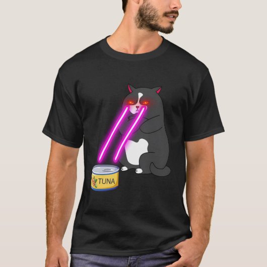 Kat met laserogen t-shirt (Voorkant)