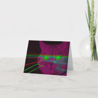 Kat met lasers in zijn ogen, krijg goed Kaart