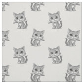 kat met mes stof (Swatch)