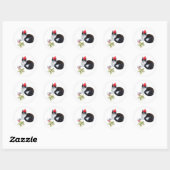 Kat met Mistletoe Stickers (Vel)