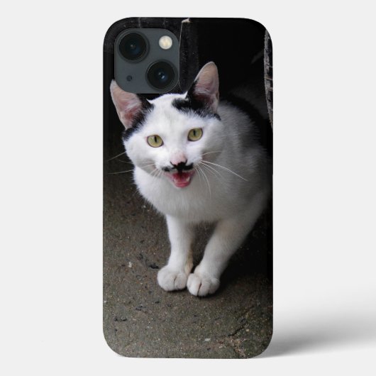 Kat met Mustache Case-Mate iPhone Case (Achterkant)