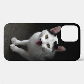 Kat met Mustache Case-Mate iPhone Case (Achterkant (horizontaal))