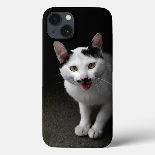 Kat met Mustache Case-Mate iPhone Case (Achterkant)