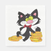 Kat met papierstof servetten (Voorkant)