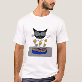 Kat met persoonlijke beschermingsmiddelen t-shirt