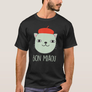 Kat met Pet op het Pet van beret kat met T-shirt