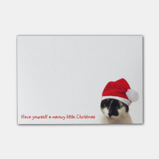 Kat met Pet van Santa Post-it® Notes