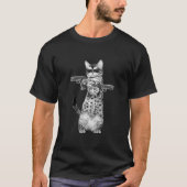 Kat met Pistool Funny Pew Pew Cat T-shirt (Voorkant)